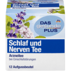  DAS gesunde PLUS Schlaf und Nerven Tee, 12 x 1,5 g, 18 g-Органический успокаивающий  чай — сон и крепкие нервы. 